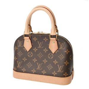 Louis Vuitton Alma Handbag Canvas Brown Monogram